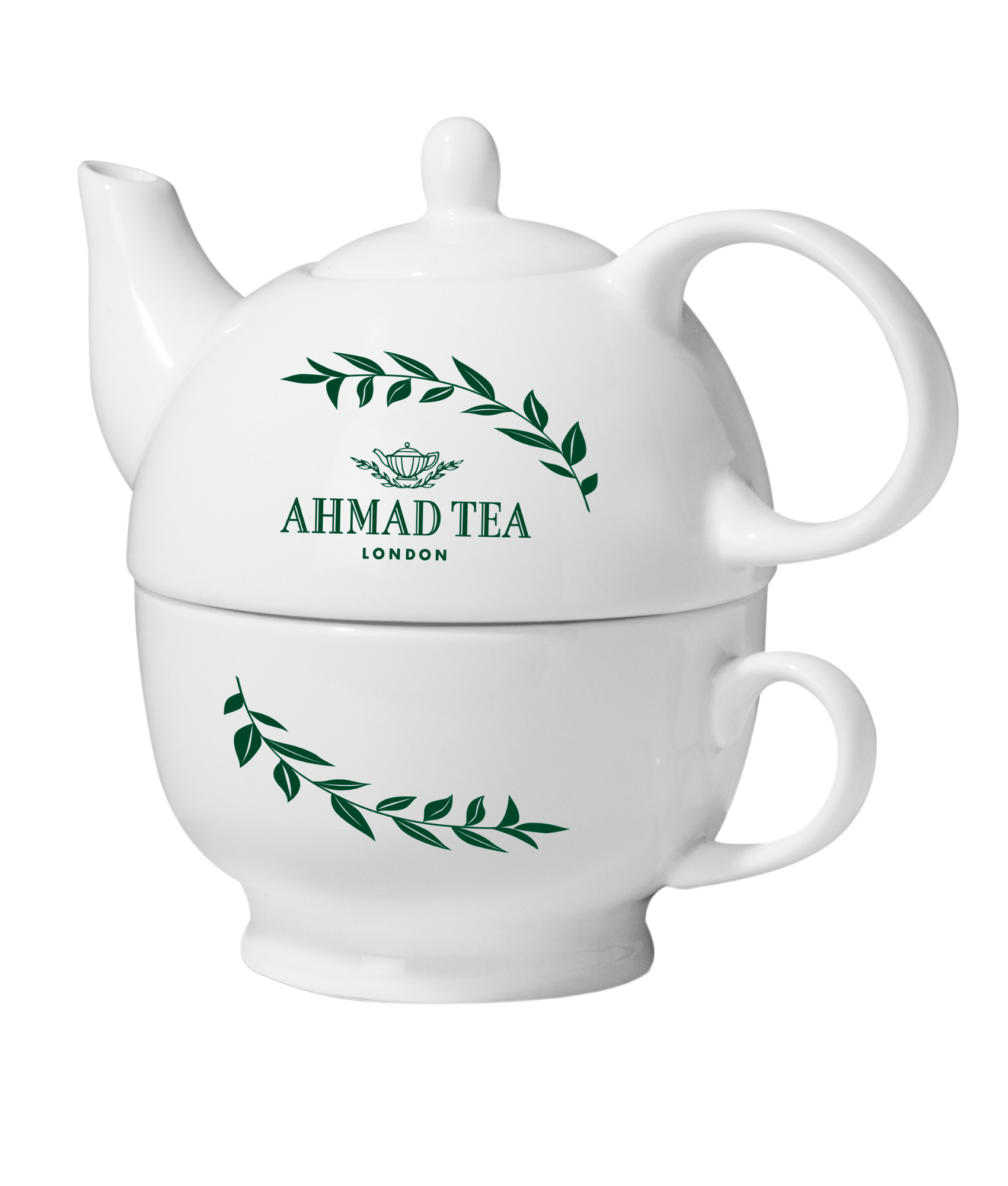 Ahmad Tea | Čajový set bílý | 480 + 320 ml